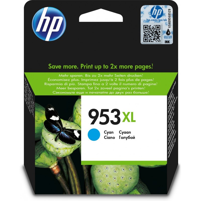 HP Cartucho de tinta Original 953XL de alto rendimiento cian