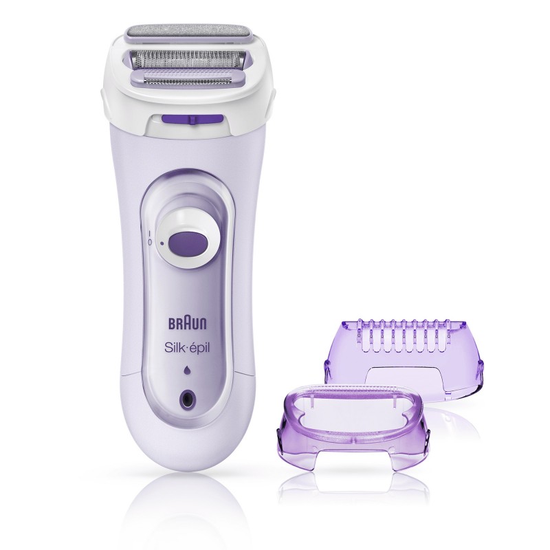 Braun Silk-épil 81653272 Damenrasierapparat 4 Kopf Köpfe Trimmer Violett, Weiß