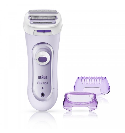 Braun Silk-épil 81653272 Damenrasierapparat 4 Kopf Köpfe Trimmer Violett, Weiß