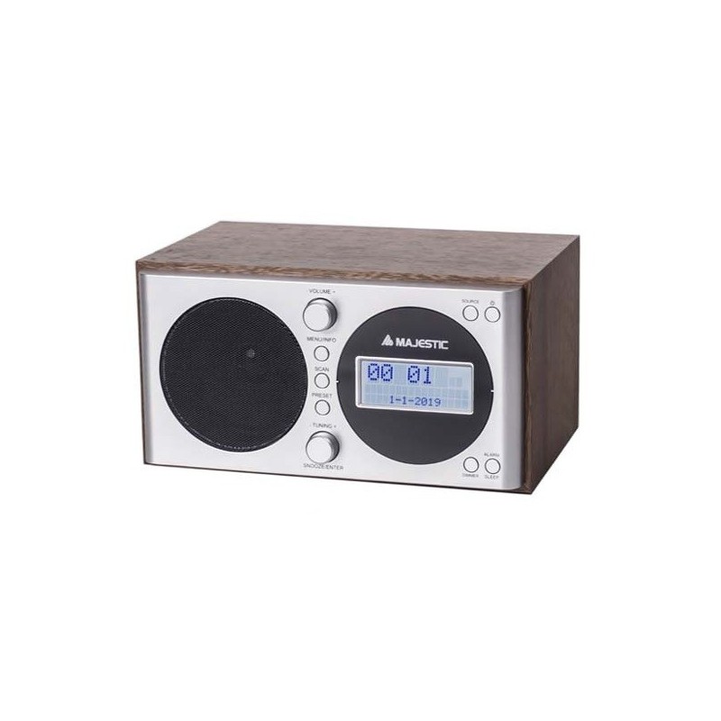 New Majestic WR-162 DAB Digital Silver, Wood