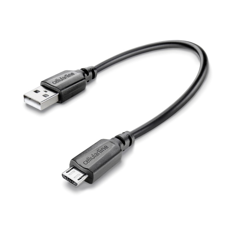 Cellularline USBDATACTRMICROUSB USB Kabel 0,15 m USB 2.0 USB A Micro-USB B Schwarz