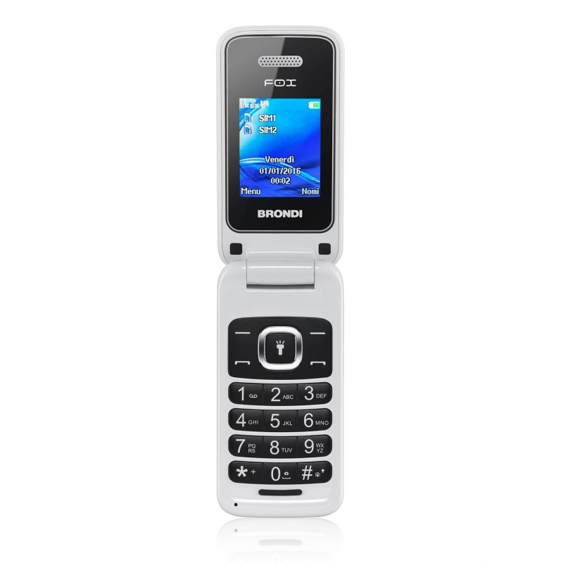 Brondi Fox 4,5 cm (1.77") 74 g Bianco Telefono cellulare basico