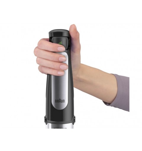 Braun MQ 7025X 0,6 L Frullatore ad immersione 1000 W Nero, Acciaio inossidabile