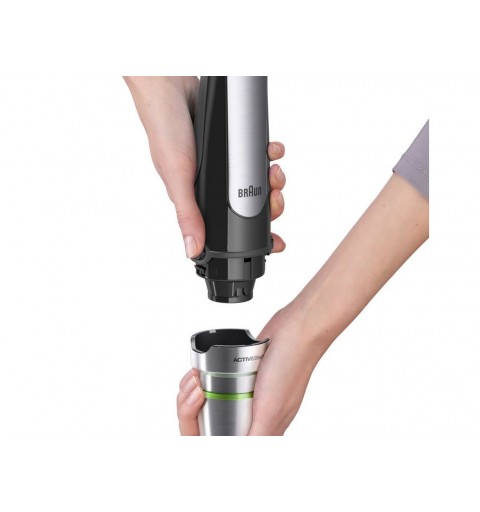 Braun MQ 7025X 0,6 L Frullatore ad immersione 1000 W Nero, Acciaio inossidabile