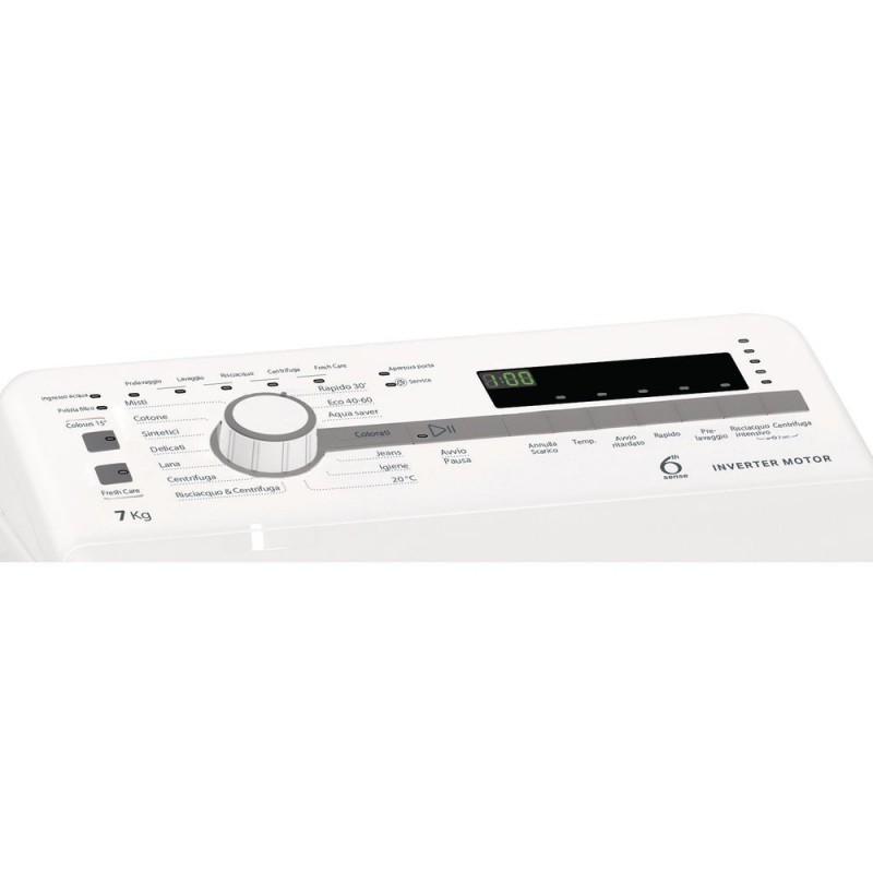 Whirlpool TDLR 7221BS IT N washing machine Top-load 7 kg 1200 RPM E White