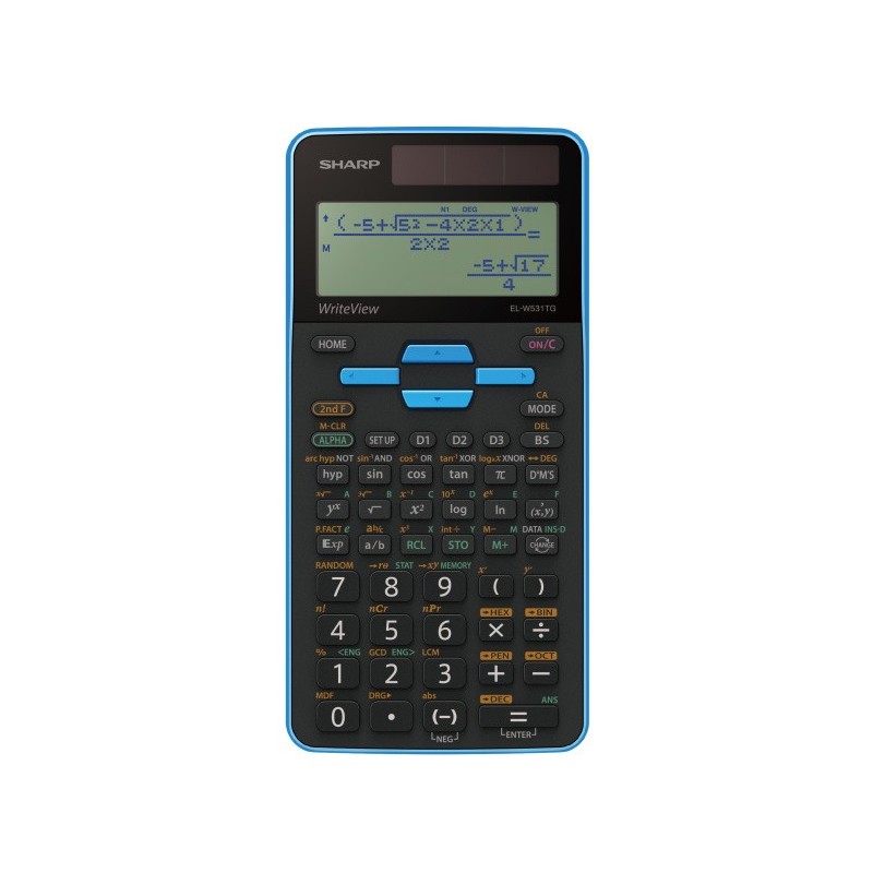 Sharp SH-ELW531TG calculatrice Poche Calculatrice à écran Noir, Bleu