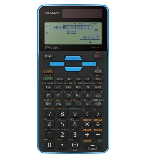 Sharp SH-ELW531TG calculatrice Poche Calculatrice à écran Noir, Bleu