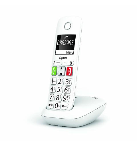 Gigaset E290 Analoges DECT-Telefon Anrufer-Identifikation Weiß