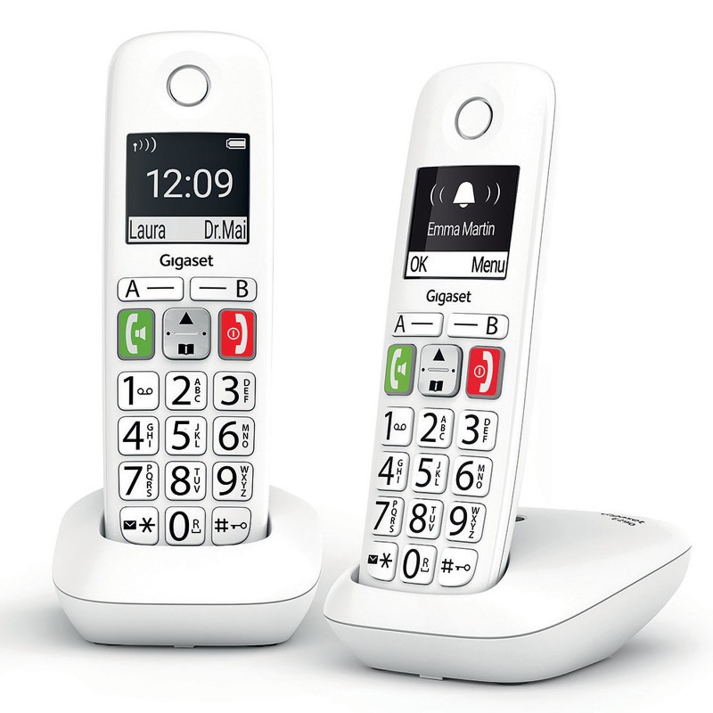 Gigaset E290 Teléfono DECT analógico Identificador de llamadas Blanco