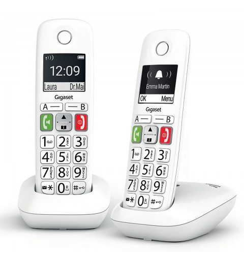 Gigaset E290 Teléfono DECT analógico Identificador de llamadas Blanco
