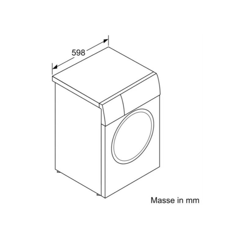 Bosch WAJ280H6 machine à laver Charge avant 7 kg 1400 tr min D Blanc