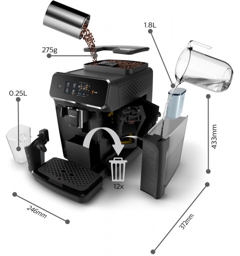 Philips Series 2200 Machine expresso à café grains avec broyeur