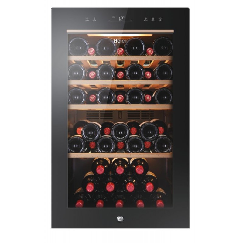 Haier Wine Bank 50 Serie 5 HWS49GA Nevera de vino Independiente Negro 49 botella(s)