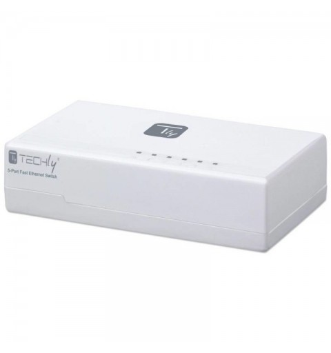 Techly I-SWHUB-050TY commutateur réseau Fast Ethernet (10 100) Blanc