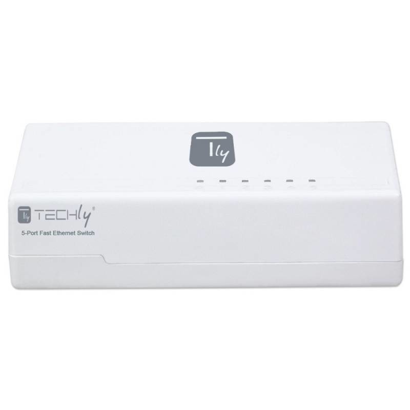 Techly I-SWHUB-050TY commutateur réseau Fast Ethernet (10 100) Blanc