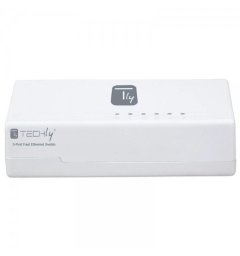 Techly I-SWHUB-050TY commutateur réseau Fast Ethernet (10 100) Blanc