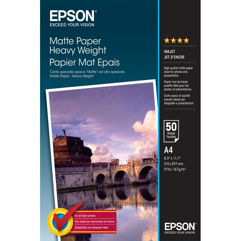 Epson Matte Paper Heavy Weight - A4 - 50 Blätter