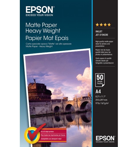 Epson Matte Paper Heavy Weight - A4 - 50 hojas