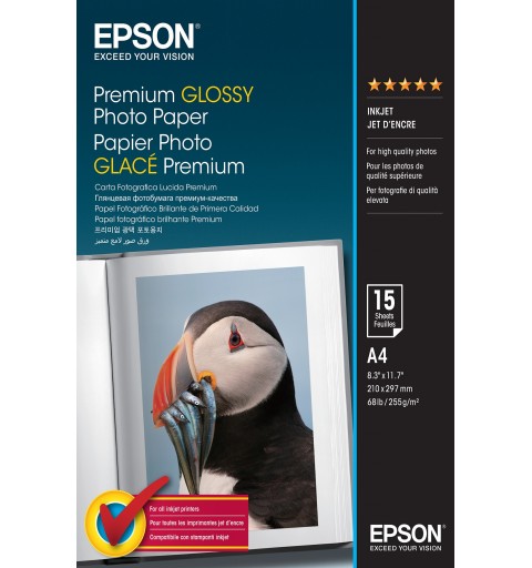 Epson Premium Glossy Photo Paper - A4 - 15 Hojas