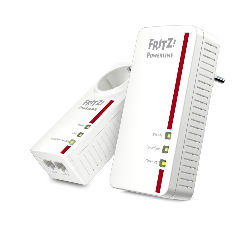 FRITZ! Powerline 1260E WLAN Set 1200 Mbit s Eingebauter Ethernet-Anschluss Weiß 2 Stück(e)