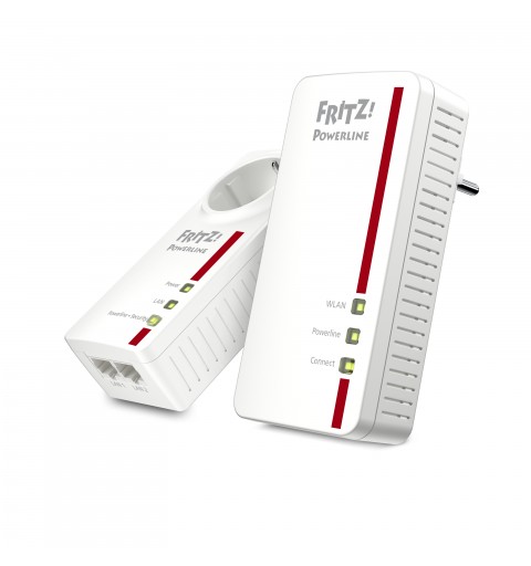 FRITZ! Powerline 1260E WLAN Set 1200 Mbit s Eingebauter Ethernet-Anschluss Weiß 2 Stück(e)