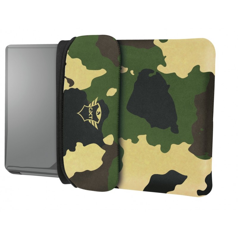 Trust GXT 1244C notebook case 43.9 cm (17.3") Sleeve case Black, Camouflage