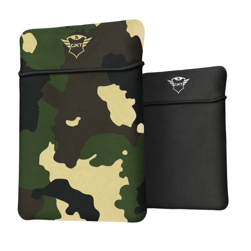 Trust GXT 1244C notebook case 43.9 cm (17.3") Sleeve case Black, Camouflage