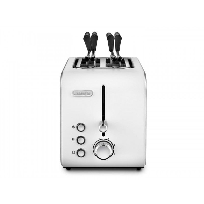 De’Longhi CTX 2203.W grille-pain 2 part(s) 550 W Argent, Blanc