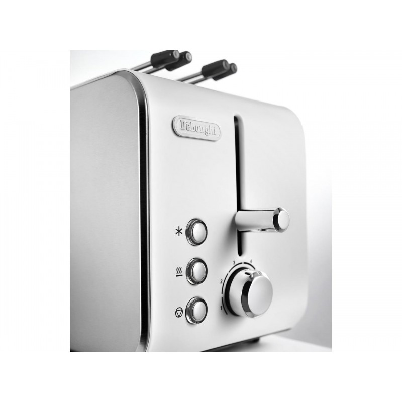 De’Longhi CTX 2203.W grille-pain 2 part(s) 550 W Argent, Blanc