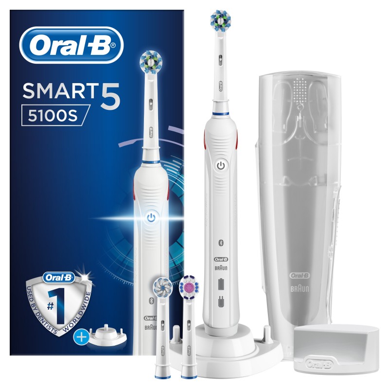 Oral-B Spazzolino Elettrico Ricaricabile Smart 5 5100S Bianco