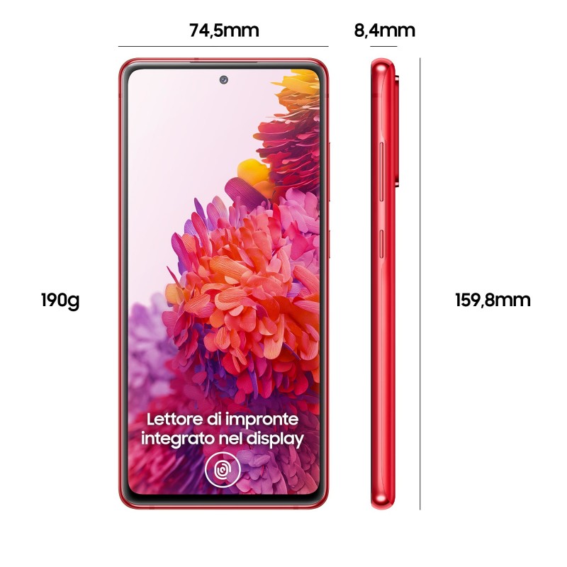 Samsung Galaxy S20 FE SM-G780GZRDEUE smartphone 16.5 cm (6.5") Dual SIM 4G USB Type-C 6 GB 128 GB 4500 mAh Red