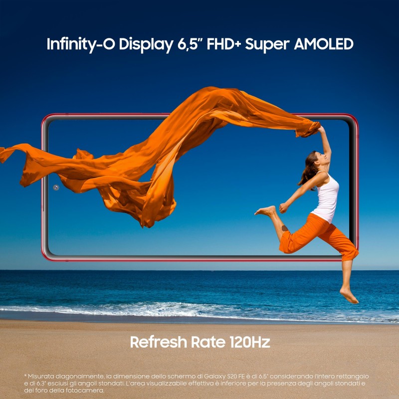 Samsung Galaxy S20 FE SM-G780GZRDEUE smartphones 16,5 cm (6.5") SIM doble 4G USB Tipo C 6 GB 128 GB 4500 mAh Rojo