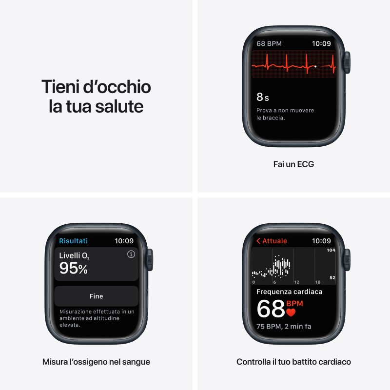 Apple Watch Series 7 41 mm OLED Schwarz GPS