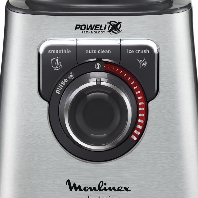 Moulinex perfect mix + 1,5 L Mélangeur de table 1200 W Acier, Gris