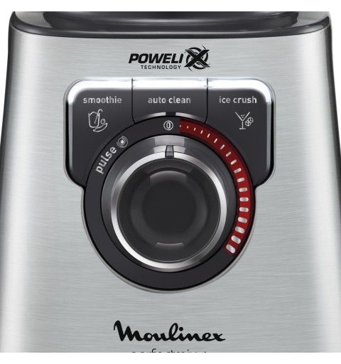 Moulinex perfect mix + 1,5 L Mélangeur de table 1200 W Acier, Gris