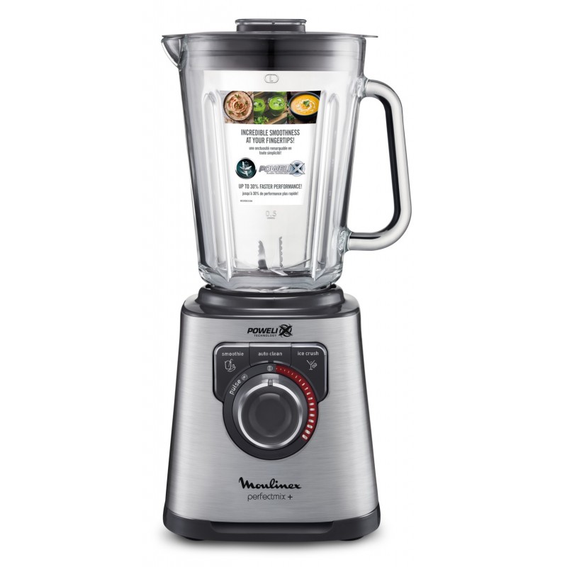 Moulinex perfect mix + 1,5 L Batidora de vaso 1200 W Acero, Gris