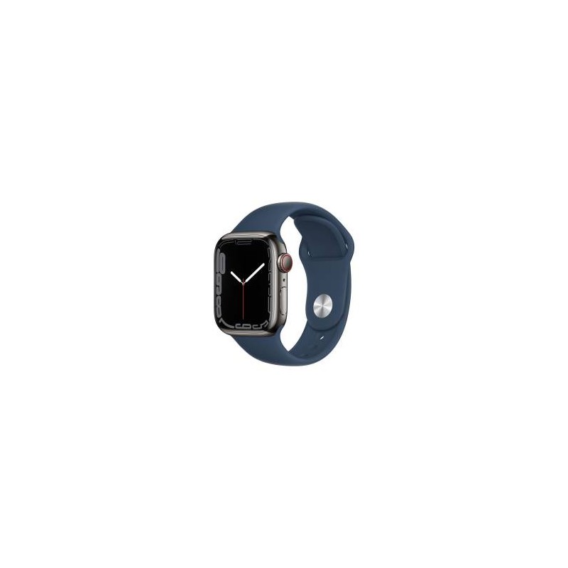 Apple Watch Serie 7 Cell 41mm Graphite Stainless Steel/Abyss Blue Sport Band ITA MKJ13TY/A