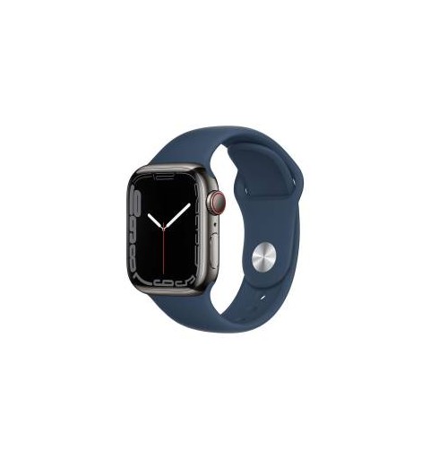 Apple Watch Serie 7 Cell 41mm Graphite Stainless Steel/Abyss Blue Sport Band ITA MKJ13TY/A