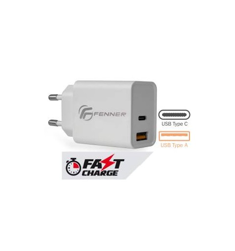 Fenner 20W Caricabatterie Universale USB-C + USB-A Fast Charge