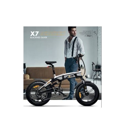 Icon.e Bici Elettrica Pieghevole iCross-X7 250W Blackened Silver