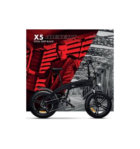 Icon.e Bici Elettrica Pieghevole iDesert-X5 250W Deep Black