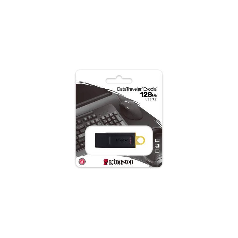 Kingston Pendrive USB-A 3.2 128GB DTX/128GB Nero/Giallo