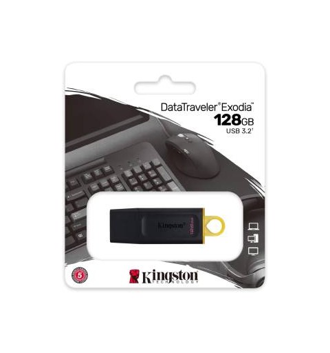 Kingston Pendrive USB-A 3.2 128GB DTX/128GB Nero/Giallo