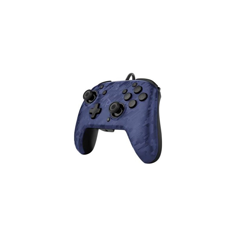 Switch PDP Wired ControllerFaceoff Deluxe+ Audio Camo Blue
