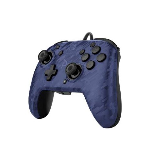 Switch PDP Wired ControllerFaceoff Deluxe+ Audio Camo Blue