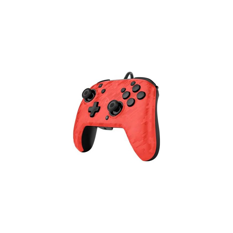 Switch PDP Wired ControllerFaceoff Deluxe+ Audio Camo Red
