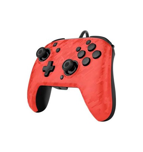 Switch PDP Wired ControllerFaceoff Deluxe+ Audio Camo Red