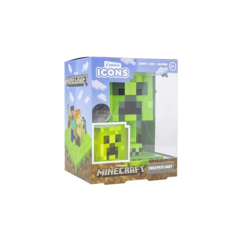 Personaggio collezione Paladone Icons Minecraft Creeper Icon Light PP6593MCF