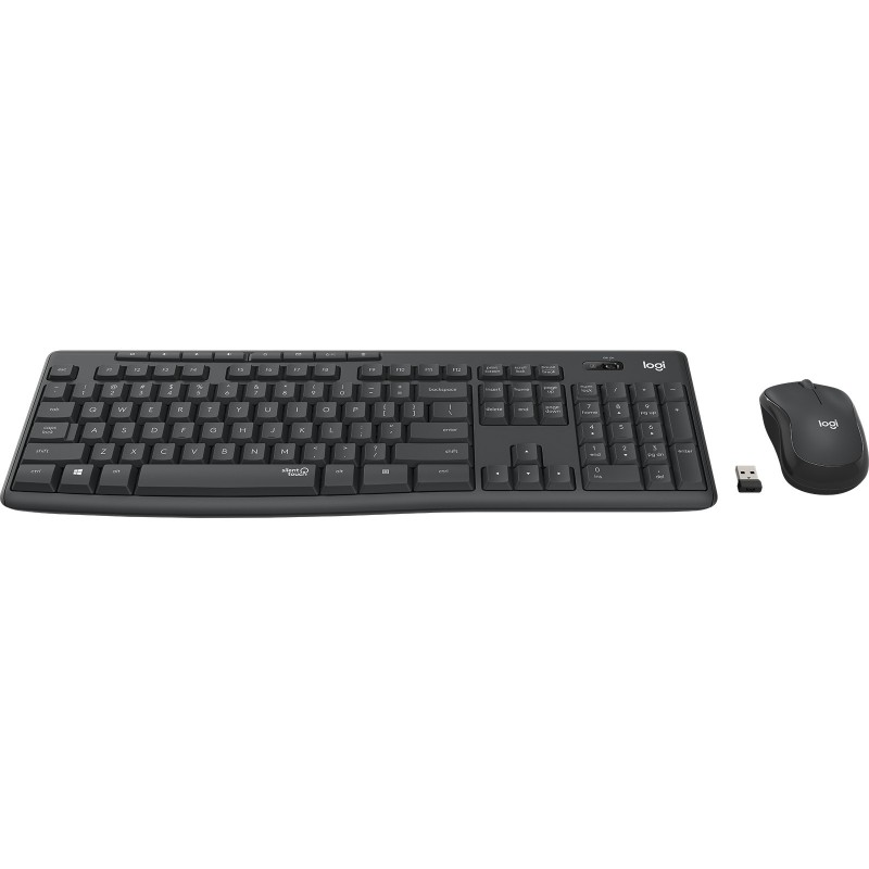 Logitech MK295 Silent Wireless Combo teclado USB QWERTY Italiano Grafito