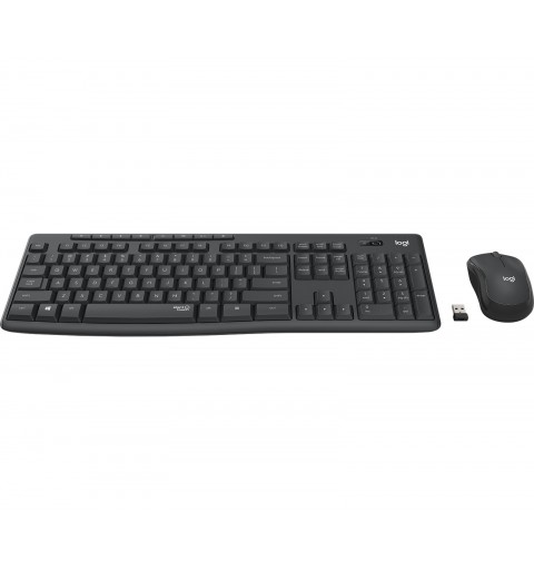 Logitech MK295 Silent Wireless Combo teclado USB QWERTY Italiano Grafito